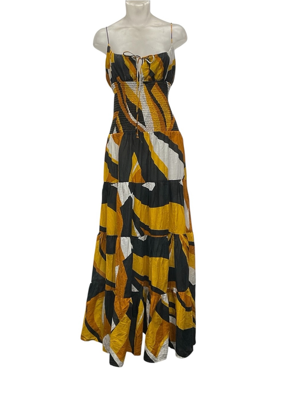 Anthropologie Josephine Smocked Drop-Waist Dress Large Bohemian Feminine Sexy